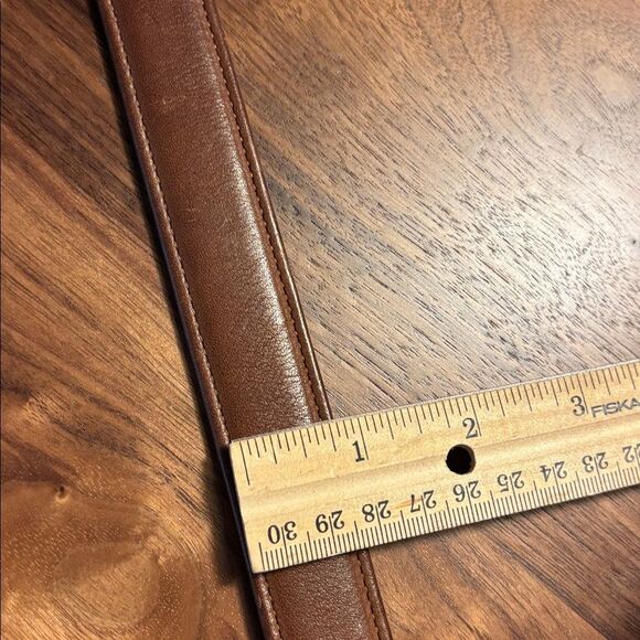 Vintage Coach Dark Brown Leather Belt with Gold Buckle 110 - 30 - Picture 6 of 9